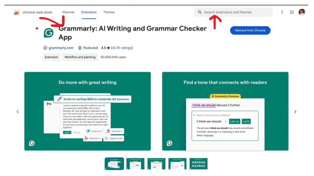 Grammerly : Top 5 Chrome Extension