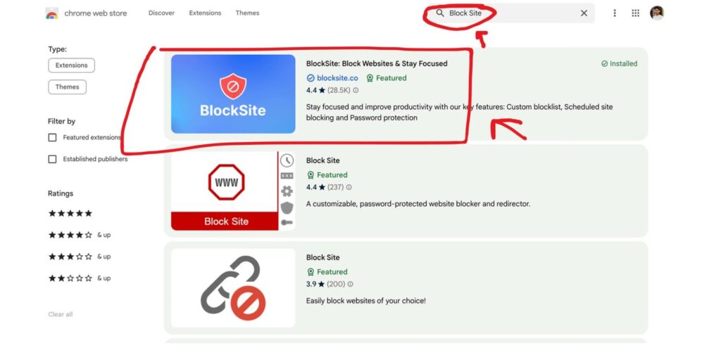 Block Site:Top 5 Chrome Extension